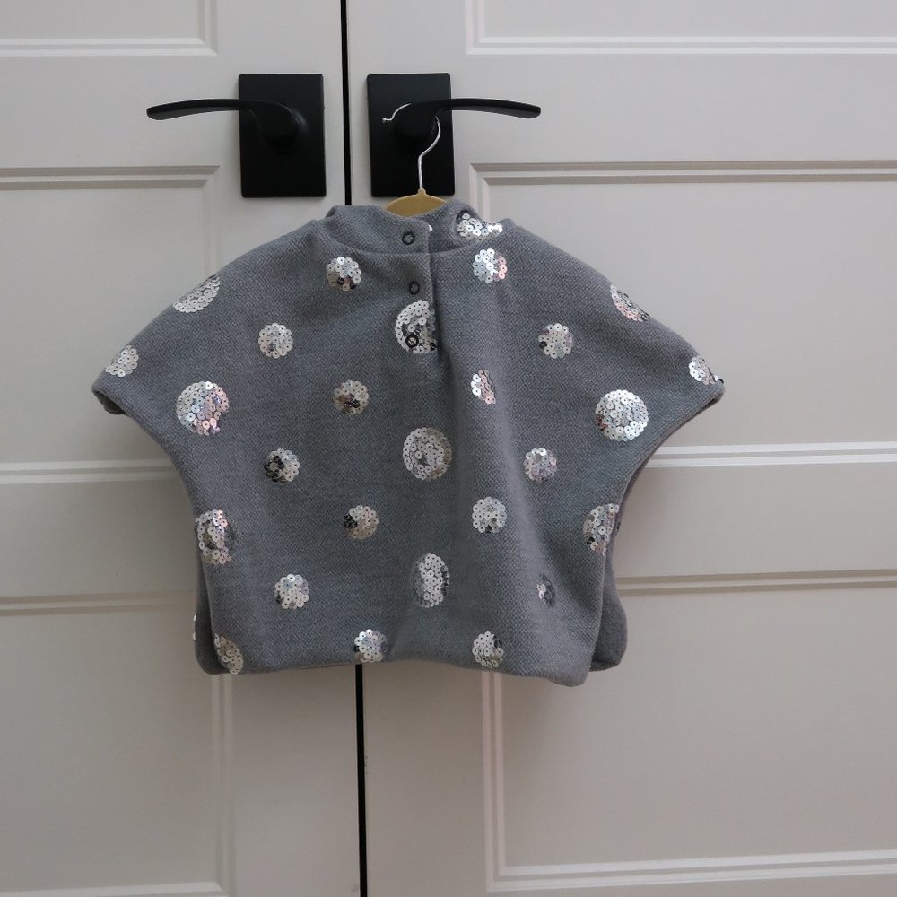 Lally Mally Girls Sequined Cape Poncho - 18 Months